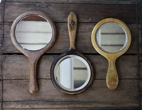 etsy vintage mirrors|vintage wooden hand held mirror.